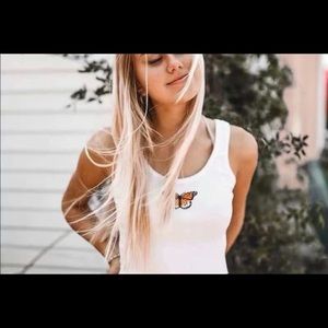NEVER WORN Brandy Melville Butterfly Tank Top